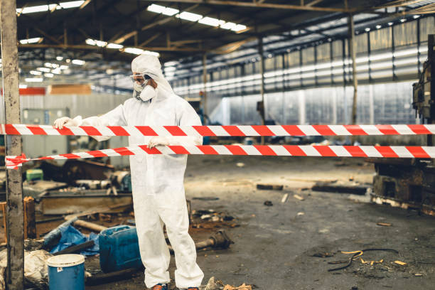 Professional Biohazard Cleanup technician working in South Sutton, NH